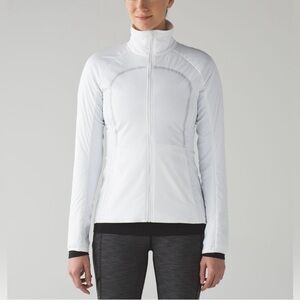 Lululemon Run For Cold Jacket White Primaloft Running Jacket Size 8 Winter 2016